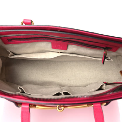 Gucci Textured Calfskin Medium Bright Bit Tote Shocking Pink 5 of 9