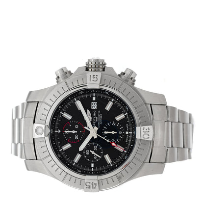 Breitling Stainless Steel 48mm Super Avenger Chronograph Automatic Watch Black A13375 2 of 4
