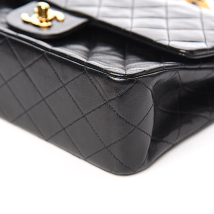Chanel Lambskin Quilted Medium Double Flap Black 10 of 12