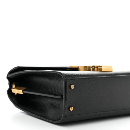 Saint Laurent Grain de Poudre Mini Classic Monogram Cassandra Top Handle Black 9 of 10