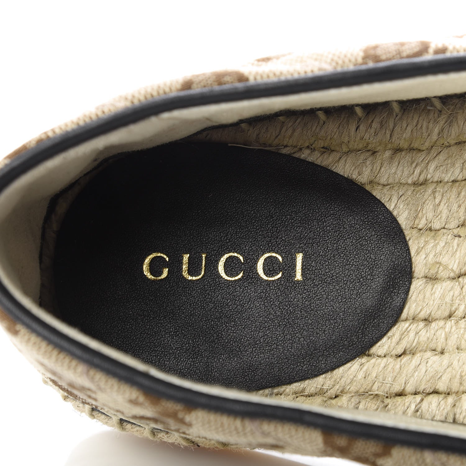 Gucci Monogram Matelasse Diagonal GG Marmont Espadrilles 39 Beige Ebony Black 7 of 10