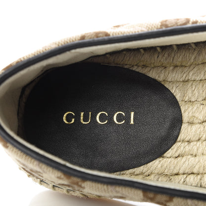 Gucci Monogram Matelasse Diagonal GG Marmont Espadrilles 39 Beige Ebony Black 7 of 10