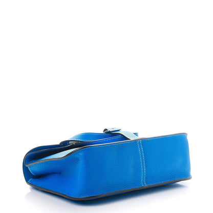 Hermes Taurillon Clemence Halzan 31 GM Bleu Hydra 5 of 8