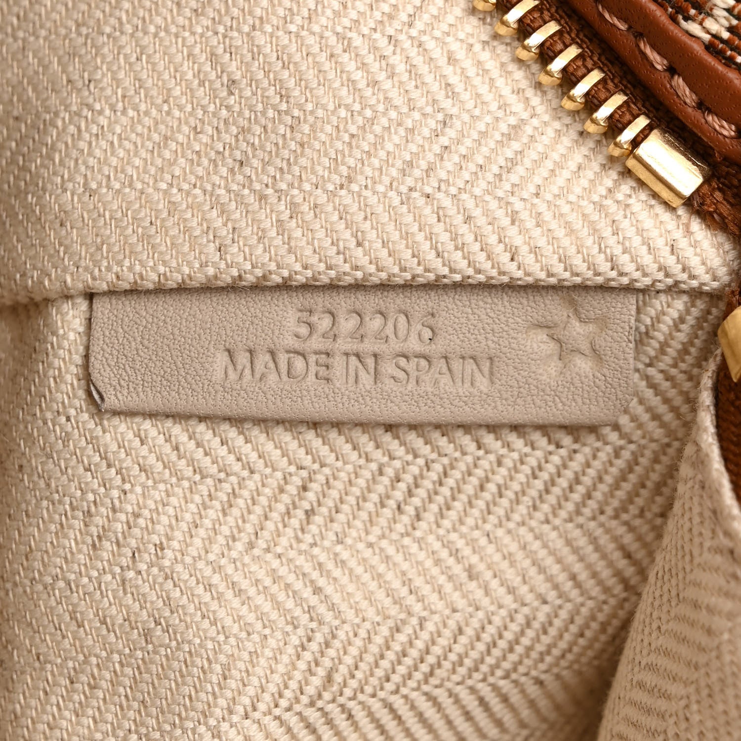 Loewe Jacquard Anagram Calfskin Small Cubi Bag Tan Pecan 7 of 12