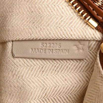 Loewe Jacquard Anagram Calfskin Small Cubi Bag Tan Pecan 7 of 12