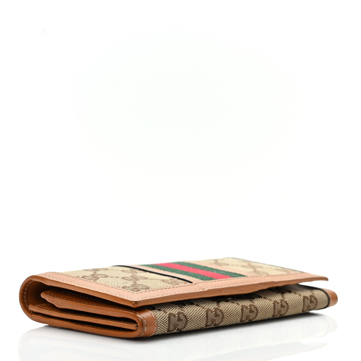 Gucci Monogram Vintage Web Continental Wallet Tobacco 4 of 9
