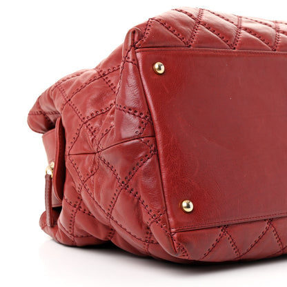 Chanel Calfskin Quilted Medium Retro Chain Tote Red 11 of 12