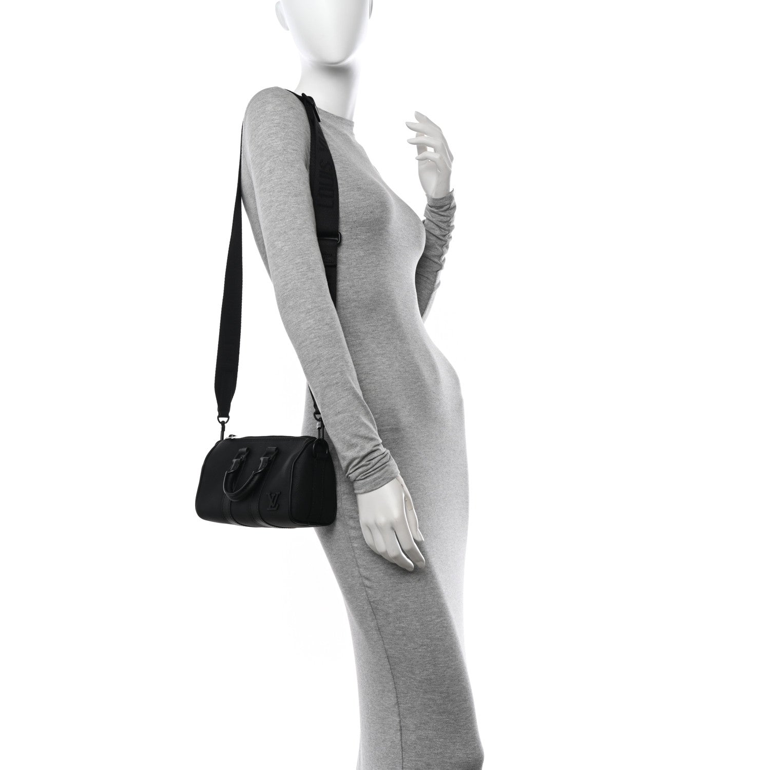 Louis Vuitton Taurillon Keepall Bandouliere 25 Black 2 of 9