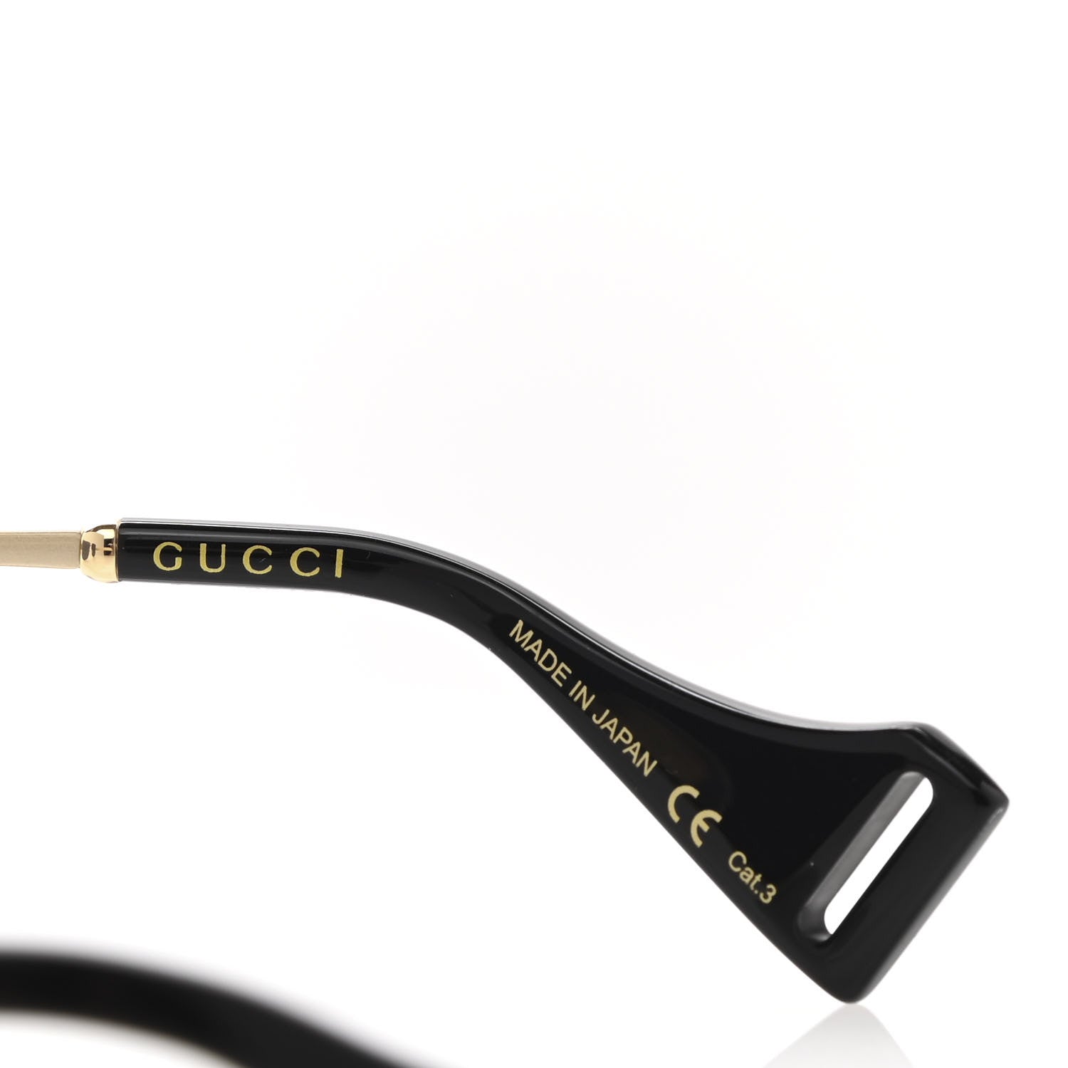 Gucci Squared Aviator Sunglasses GG0585S Gold Grey 6 of 10