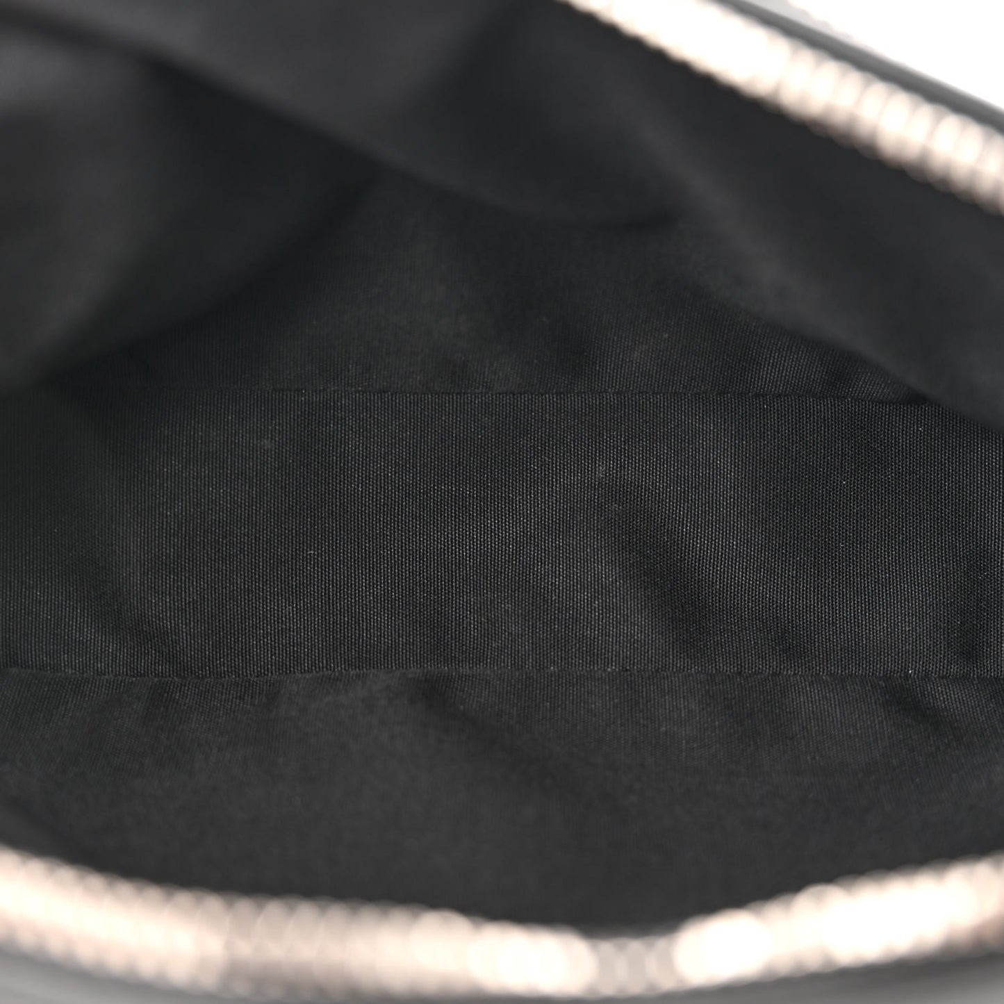 Calfskin Perforated Oblique Galaxy Safari Messenger Bag Black