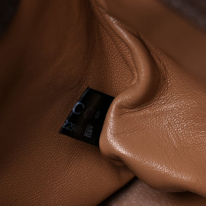 Gucci Monogram Jumbo GG Textured Dollar Calfskin Mini Diana Tote Bag Camel Ebony New Acero 8 of 10