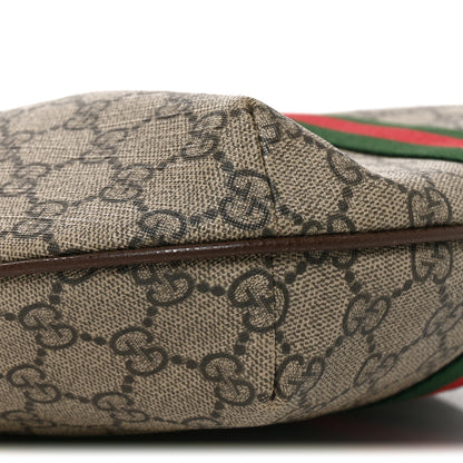 Gucci GG Supreme Monogram Web Small Ophidia Half Moon Hobo Brown 9 of 11