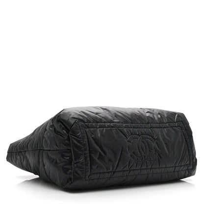 Chanel Nylon Quilted Large Coco Cocoon Reversible Tote Black 4 of 10