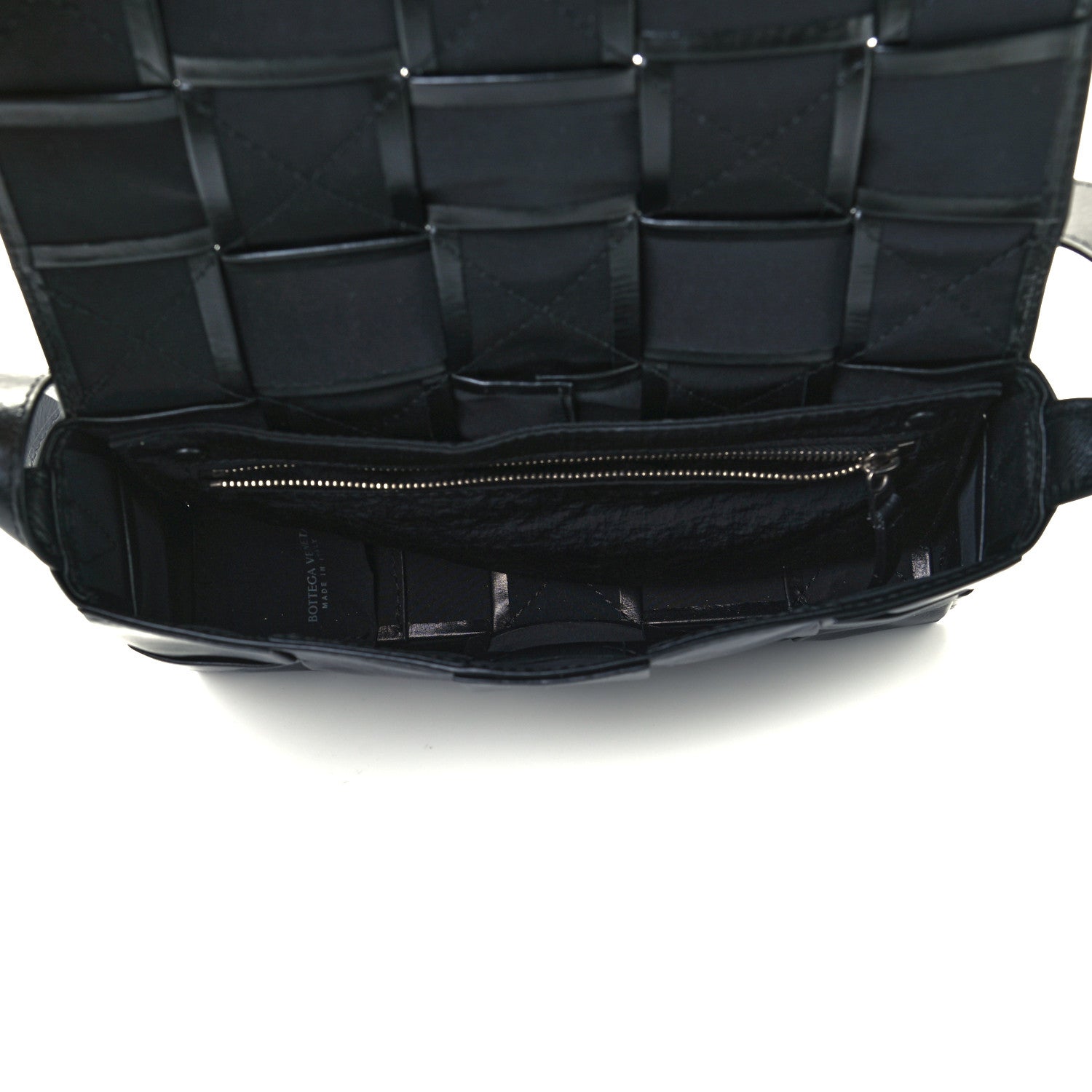Bottega Veneta Paper Calfskin Maxi Intreccio Cassette Crossbody Bag Black 5 of 11
