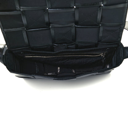 Bottega Veneta Paper Calfskin Maxi Intreccio Cassette Crossbody Bag Black 5 of 11
