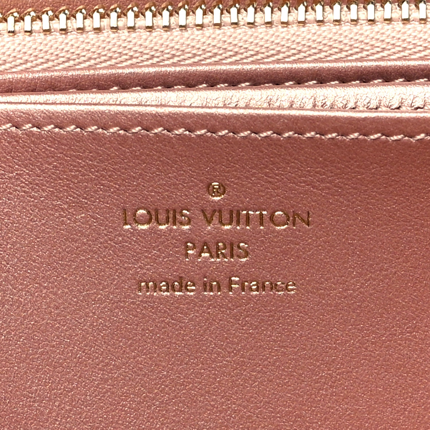 Louis Vuitton Metallic Lambskin Embossed Monogram Coussin Zippy Wallet Rose Gold 5 of 8