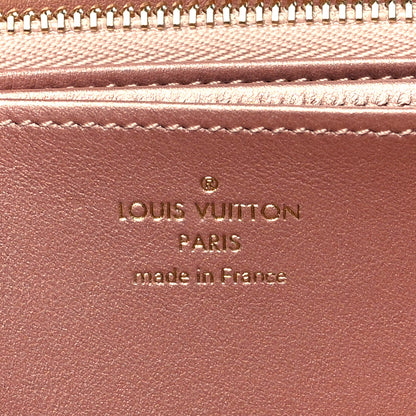 Louis Vuitton Metallic Lambskin Embossed Monogram Coussin Zippy Wallet Rose Gold 5 of 8