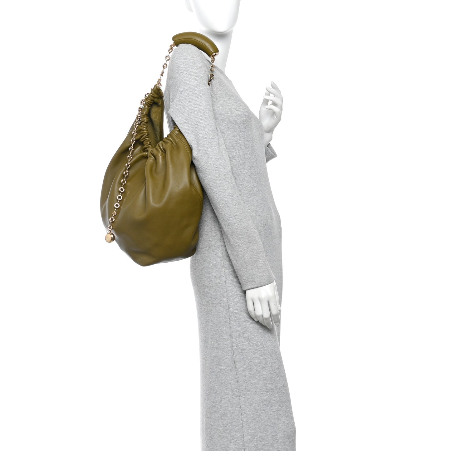 Nappa Medium Squeeze Bag Olive