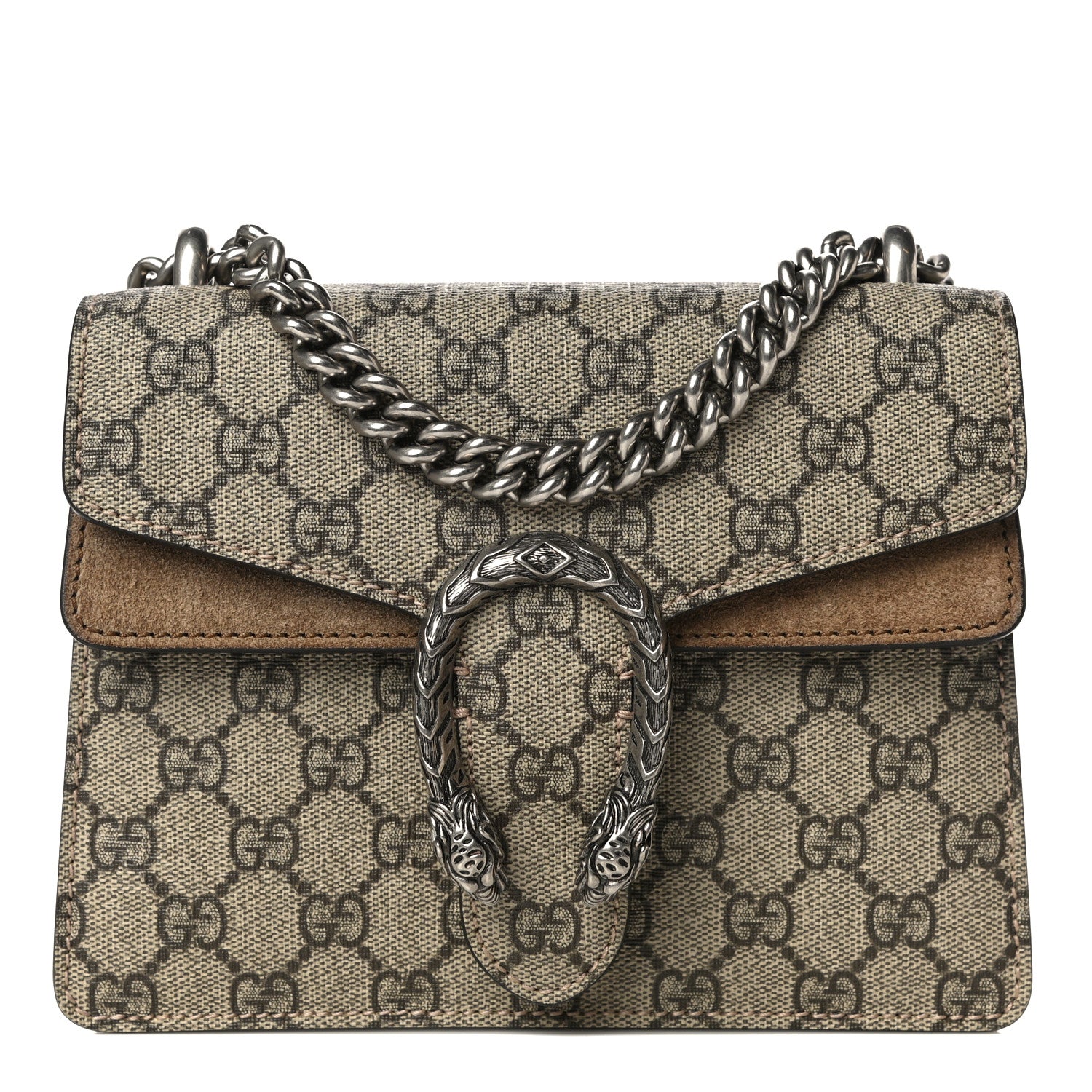 Gucci GG Supreme Monogram Mini Dionysus Shoulder Bag Taupe 1 of 17