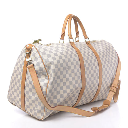 Louis Vuitton Damier Azur Keepall Bandouliere 55 2 of 13