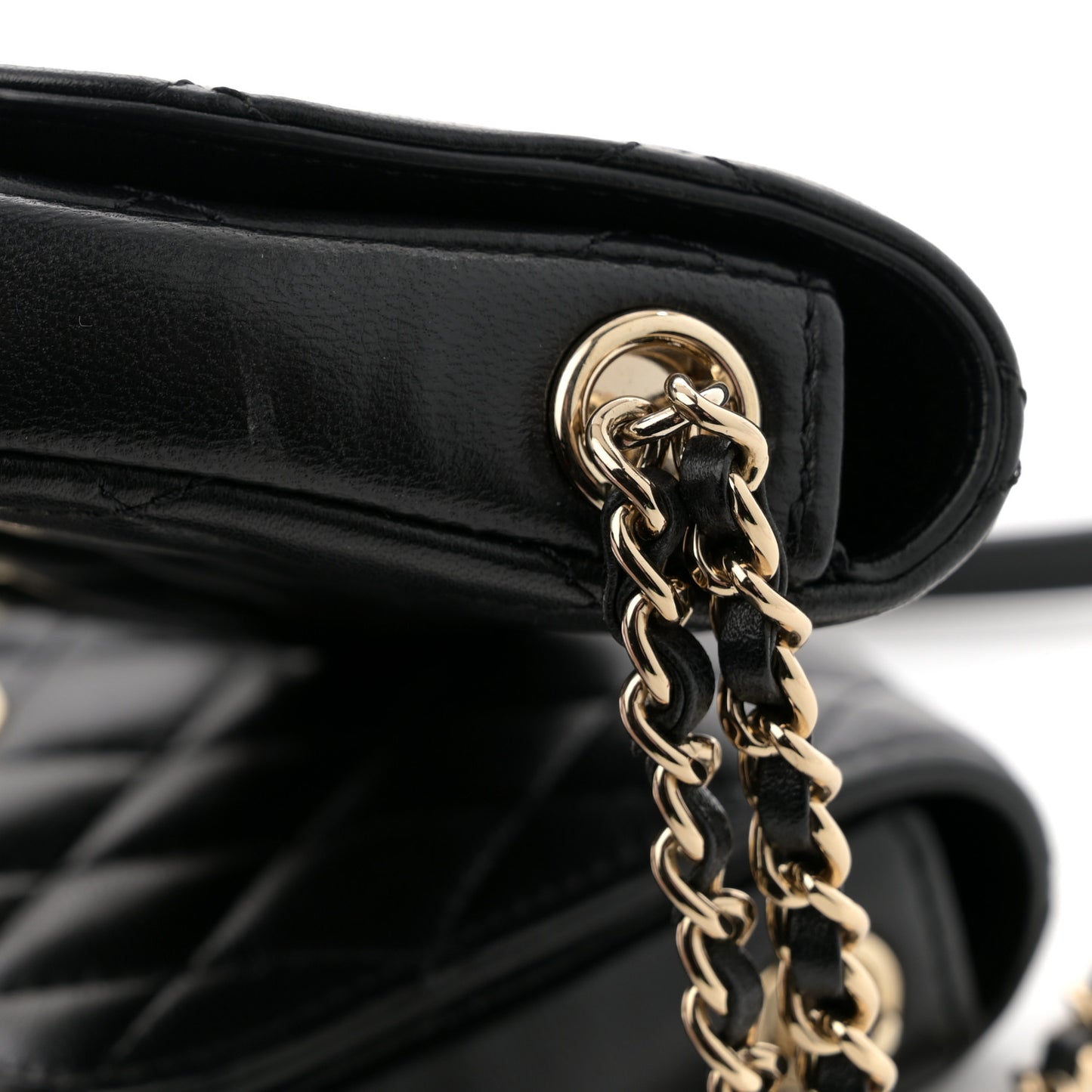 Lambskin Quilted Side Packs Black