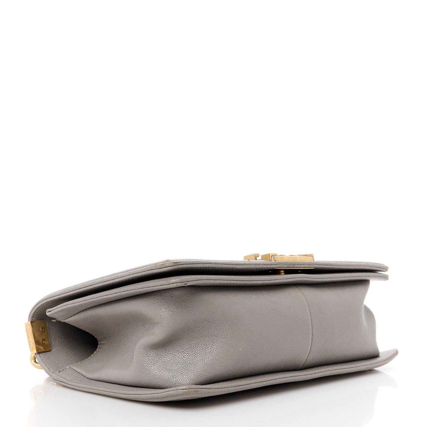 Caviar Quilted Medium Boy Flap Grey