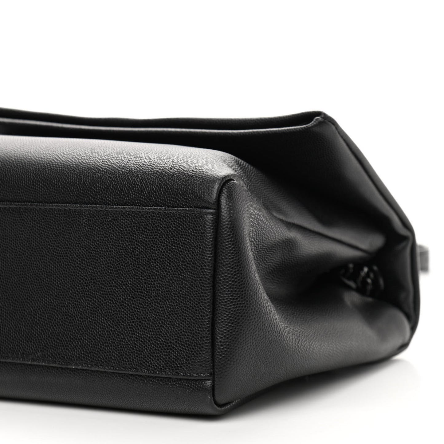 Grain De Poudre Medium West Hollywood Monogram Fold-Over Black