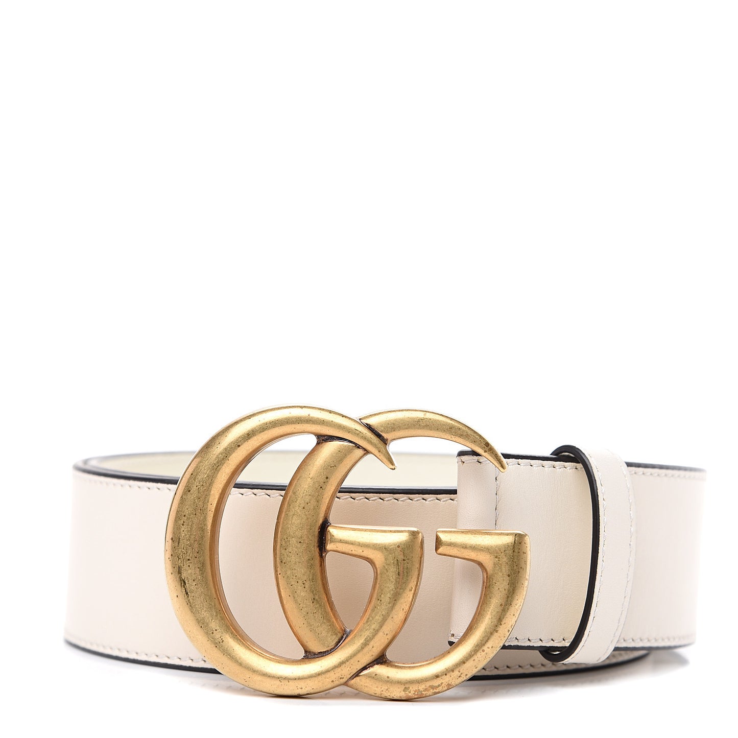 Calfskin Double G 40mm Belt 85 34 Mystic White