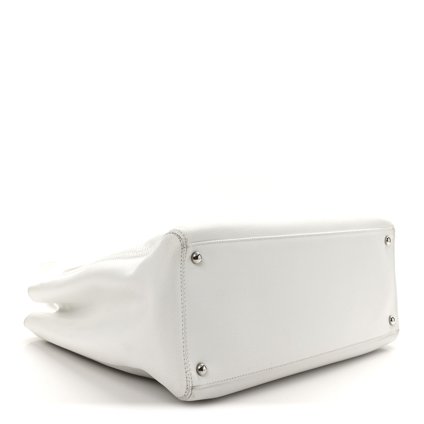 Calfskin Cerf Executive Shopper Tote White