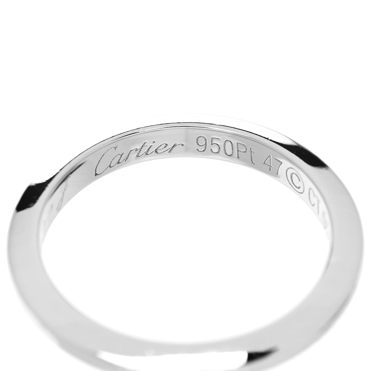 Platinum 2.5mm Declaration Wedding Band Ring 47 4
