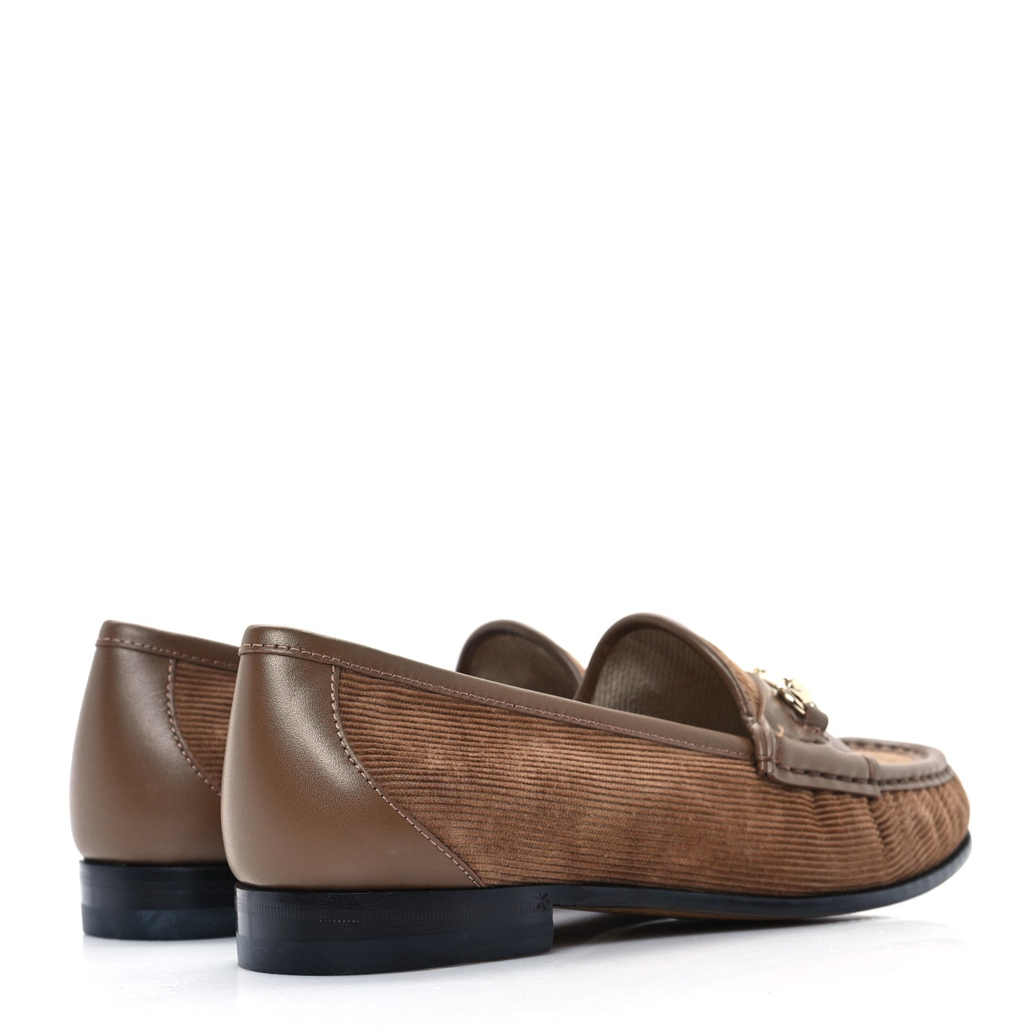 Gucci Corduroy Womens 1953 Horsebit Loafers 37 Velvety Camel 5 of 9