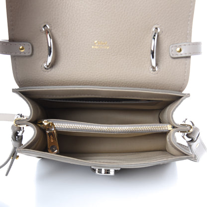 Chloe Shiny Grained Calfskin Small Aby Day Shoulder Bag Motty Grey 5 of 9