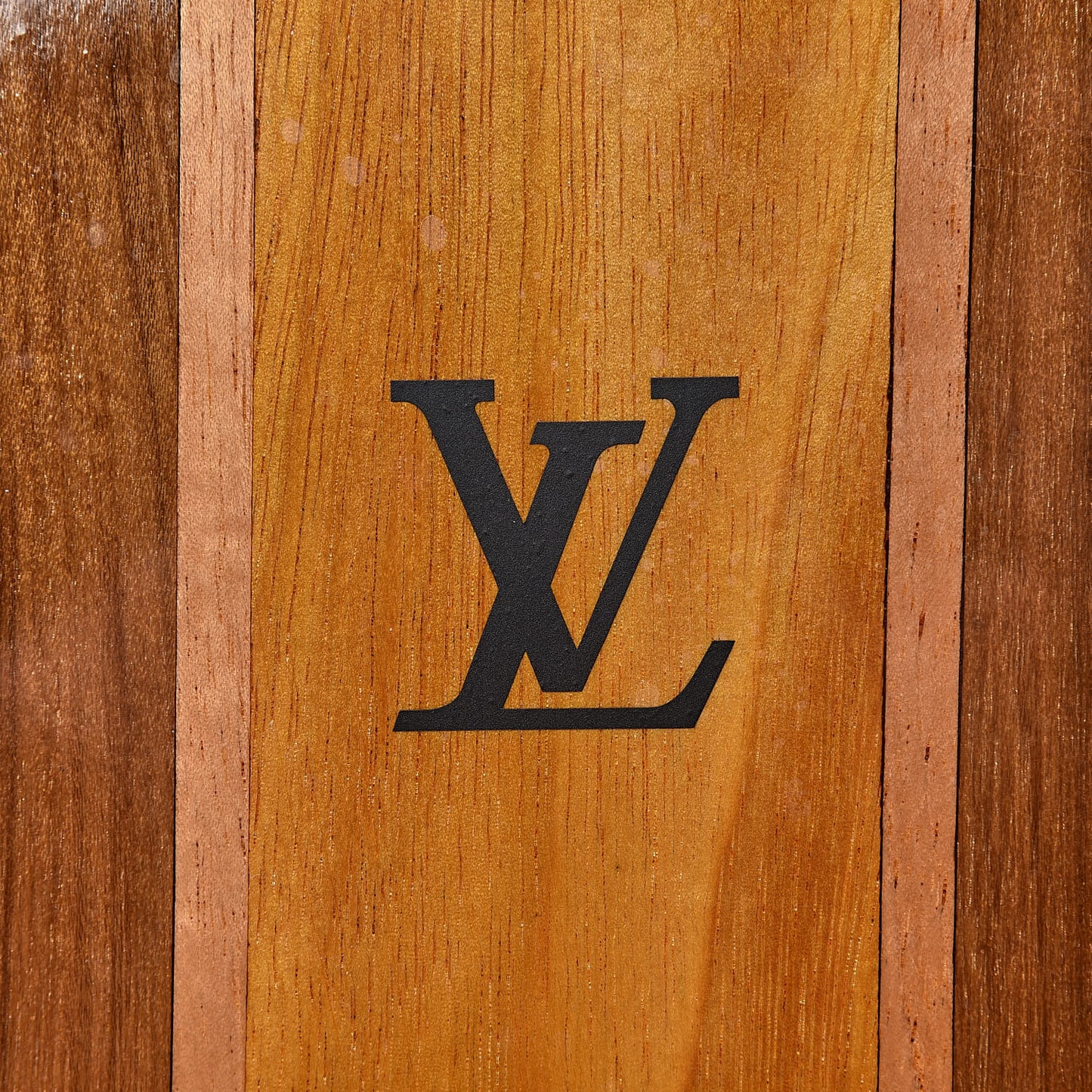 Varnished Wood Frescobol Carioca Beach Tennis Set Blue