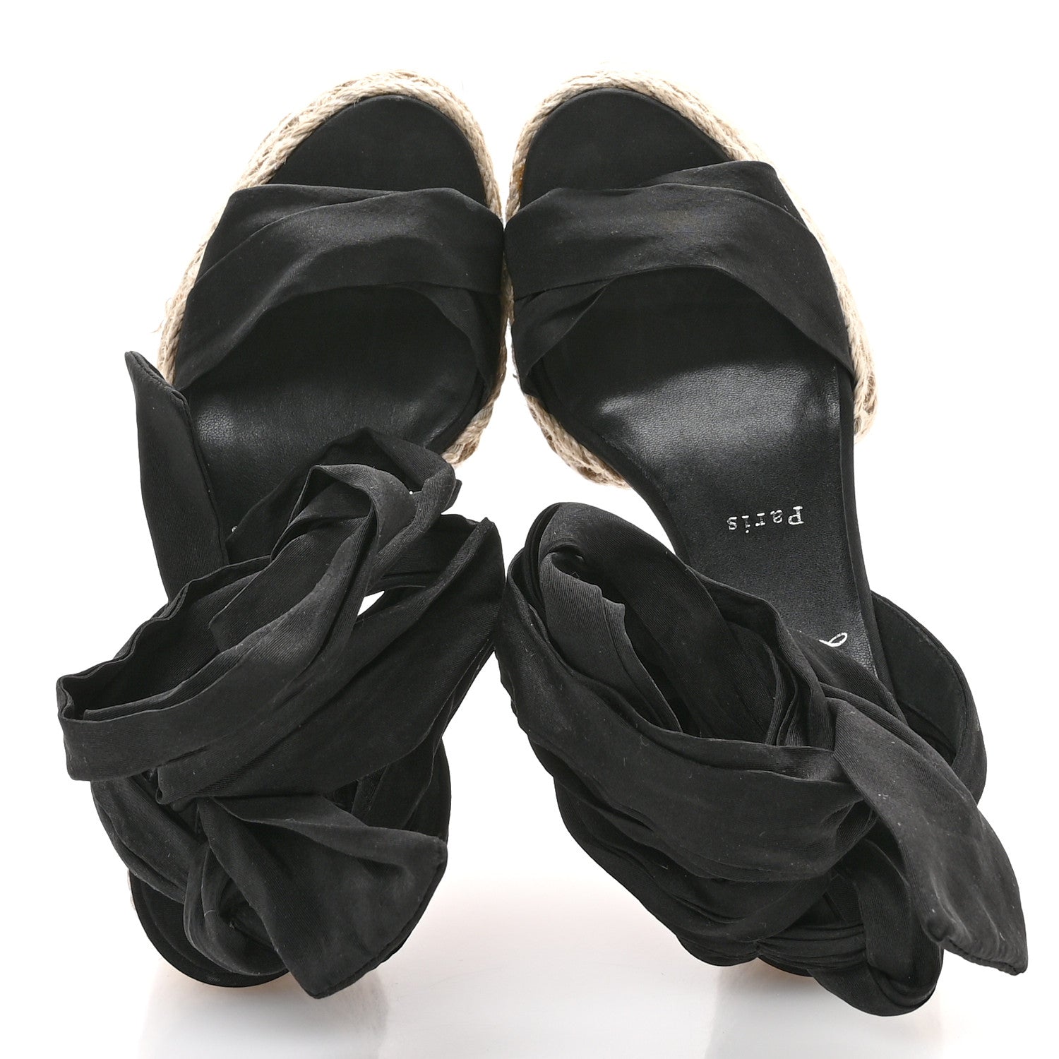 Christian Louboutin Gabardine Mariza Du Desert 130 Sandals 38 Black 2 of 7