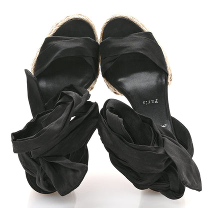 Christian Louboutin Gabardine Mariza Du Desert 130 Sandals 38 Black 2 of 7