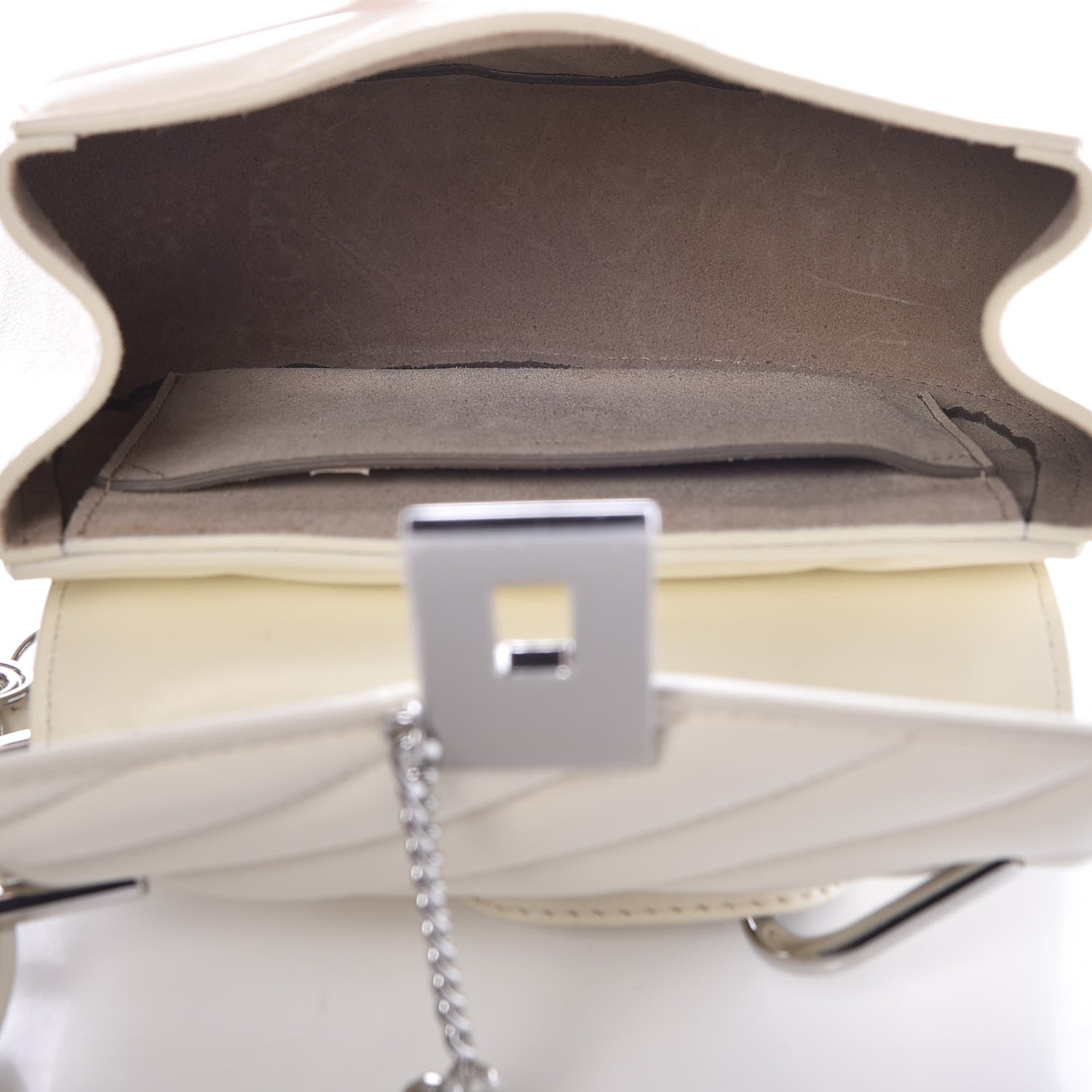 Chloe Calfskin Quilted Mini Drew Bijou Shoulder Bag Natural White 5 of 7
