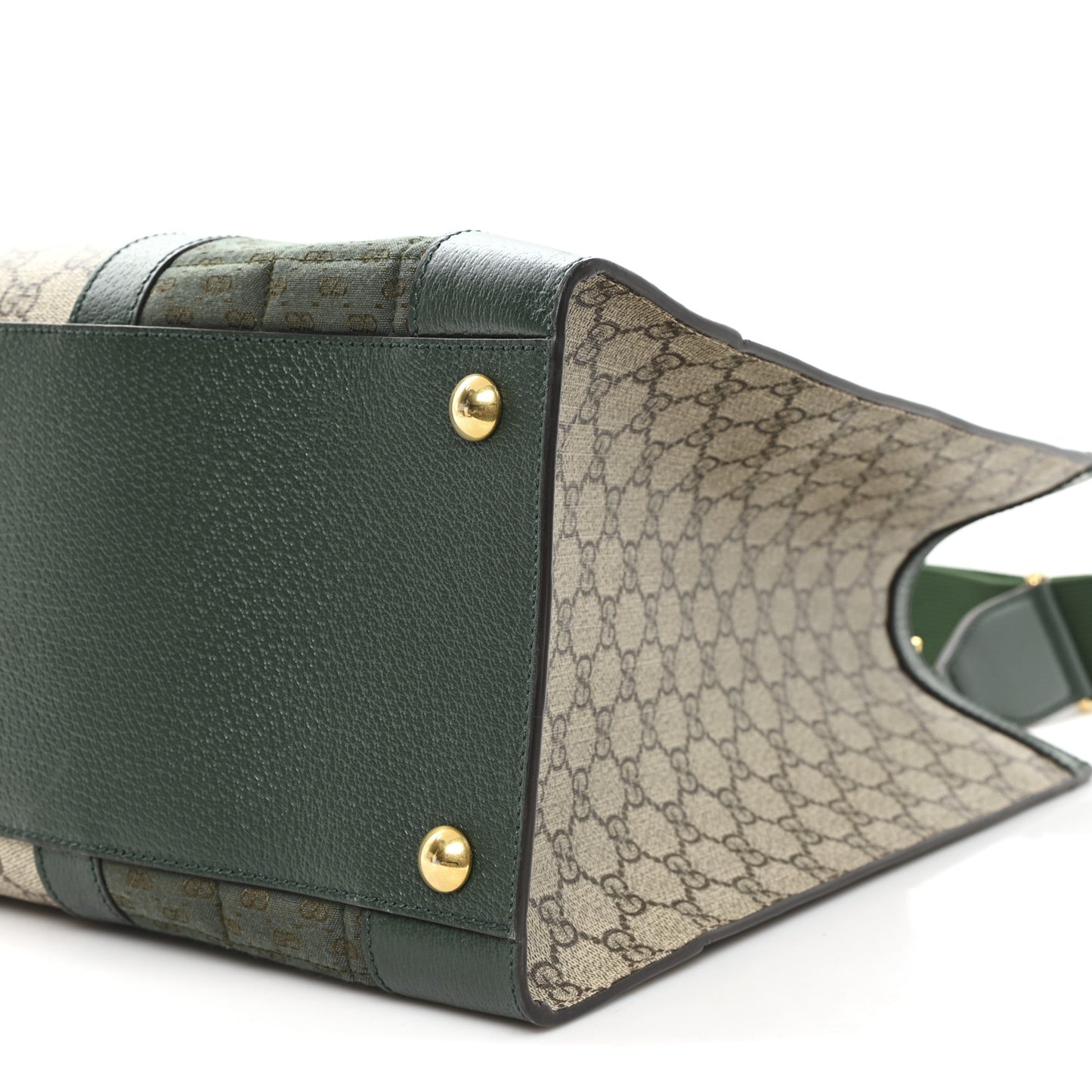Monogram GG Mignon Textured Dollar Calfskin GG Supreme Monogram Quilted Mini GG Large Tote Bag Green Beige Ebony