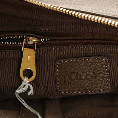 Chloe Calfskin Large Marcie Satchel Brown Seed 6 of 8