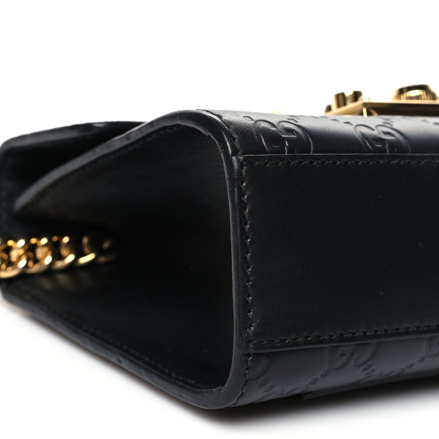 Guccissima Small Padlock Shoulder Bag Black