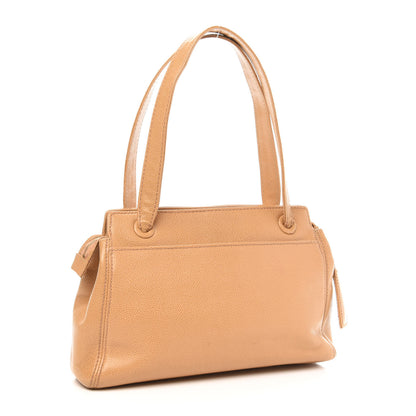 Chanel Caviar CC Shoulder Bag Beige 3 of 10