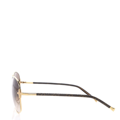 Louis Vuitton Monogram Viola Round Sunglasses Z0464U Brown 3 of 11