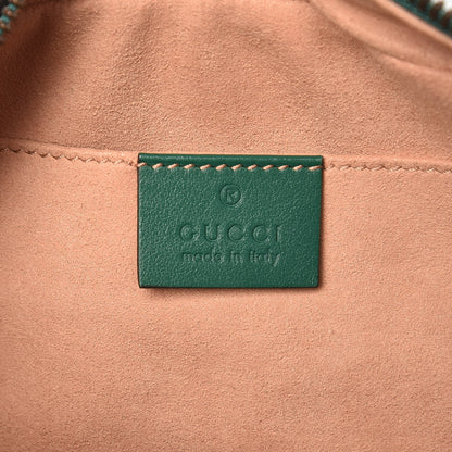 Gucci Calfskin Matelasse Small GG Marmont Chain Shoulder Bag Emerald Green 6 of 7