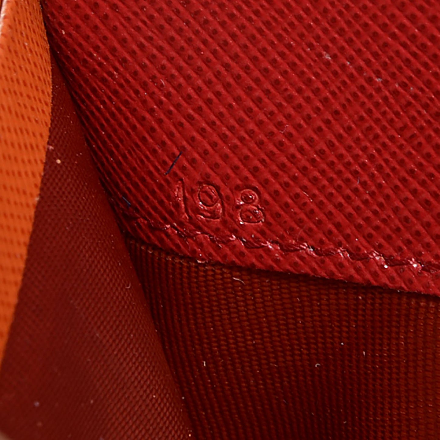 Saffiano Bi-Color Envelope Wallet Fuoco Papaya