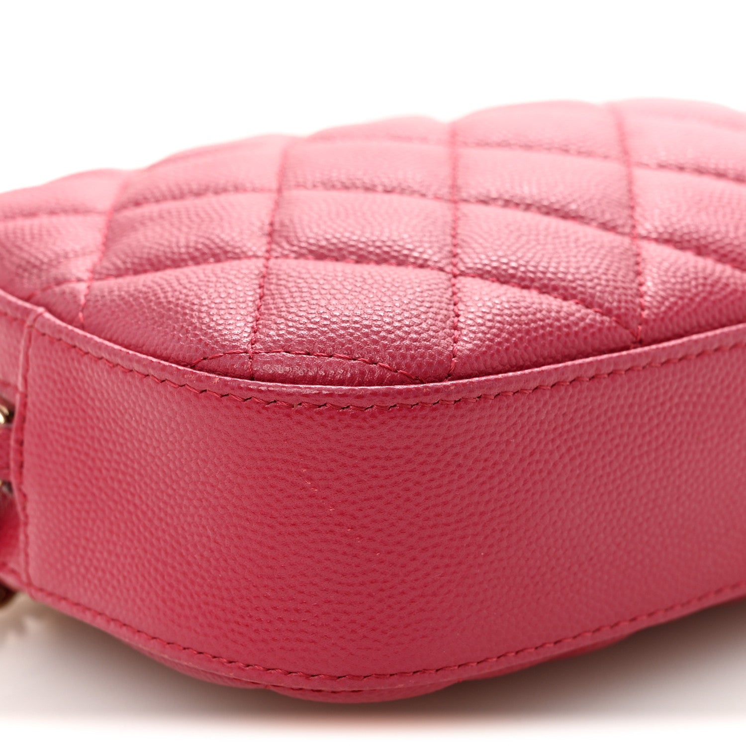 Chanel Caviar Quilted Camera Case Dark Pink 10 of 11