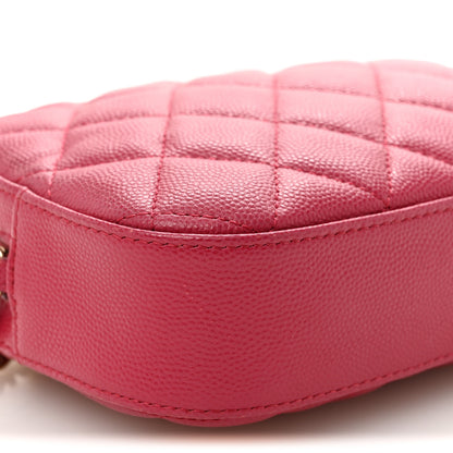 Chanel Caviar Quilted Camera Case Dark Pink 10 of 11