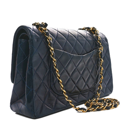 Chanel Lambskin Quilted Small Double Flap Navy 3 of 10