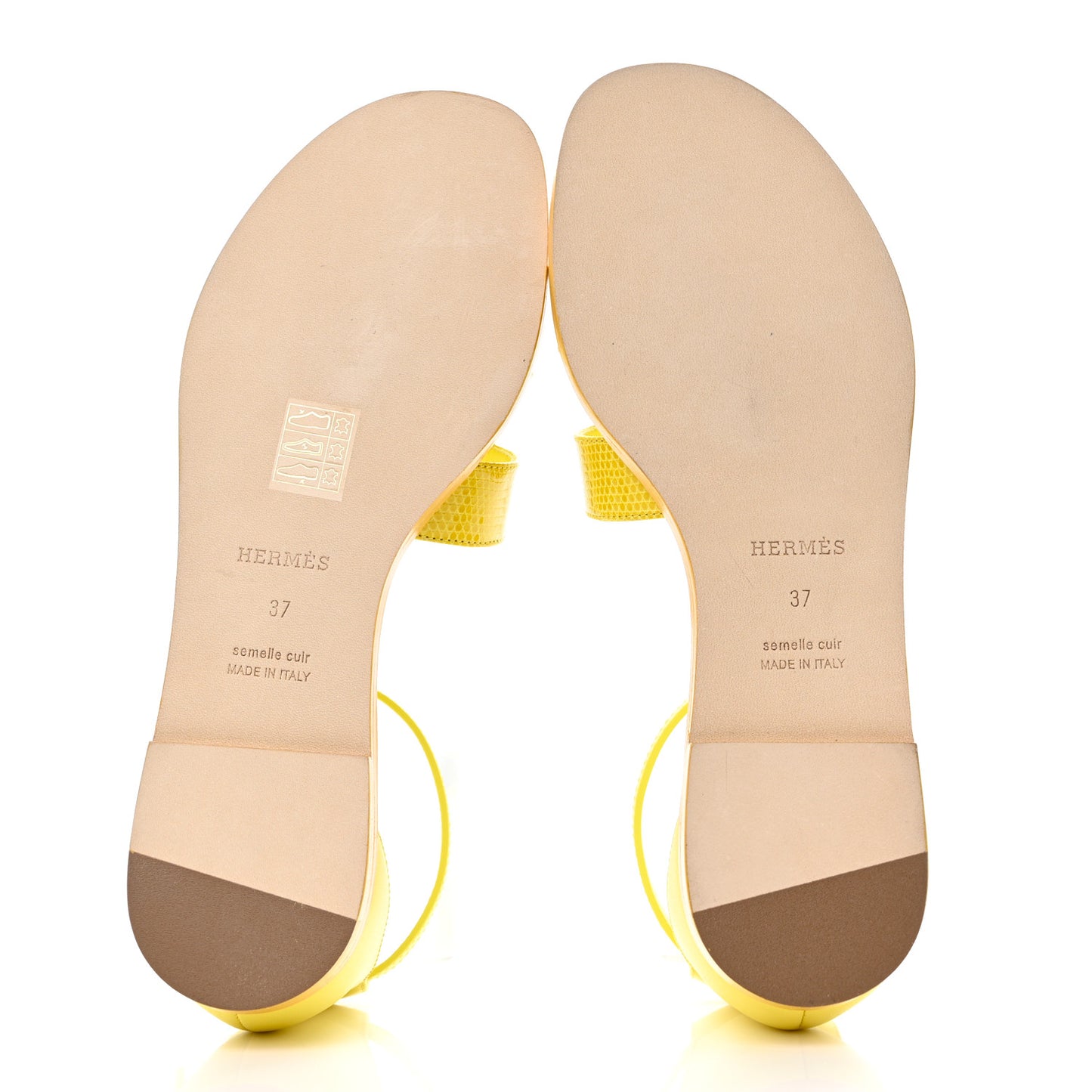 Lizard Santorini Sandals 37 Jaune Curcuma