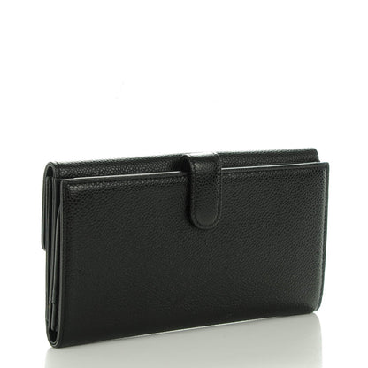 Chanel Caviar CC Long Flap Wallet Black 3 of 7