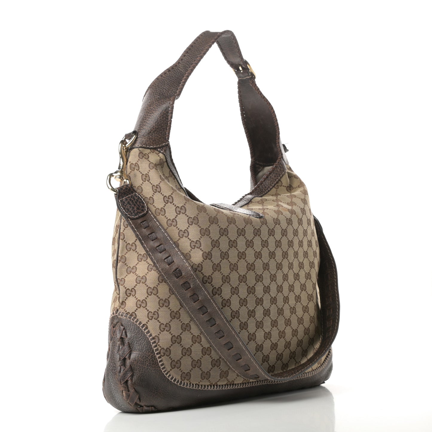 Monogram Large New Jackie Shoulder Bag Dark Brown