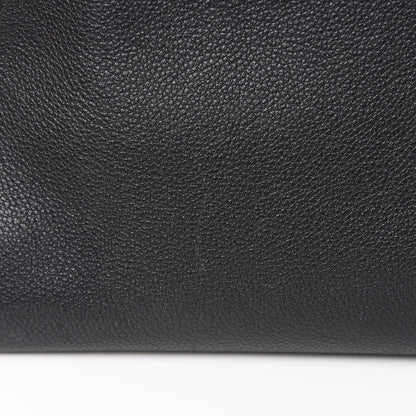 Saint Laurent Grained Calfskin Small Cabas Rive Gauche Black 11 of 12